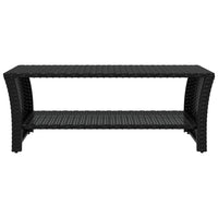 Tavolino Nero 100x50x40 cm in Polyrattancod mxl 106084