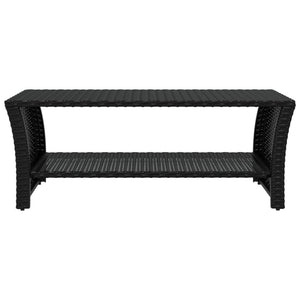Tavolino Nero 100x50x40 cm in Polyrattancod mxl 106084