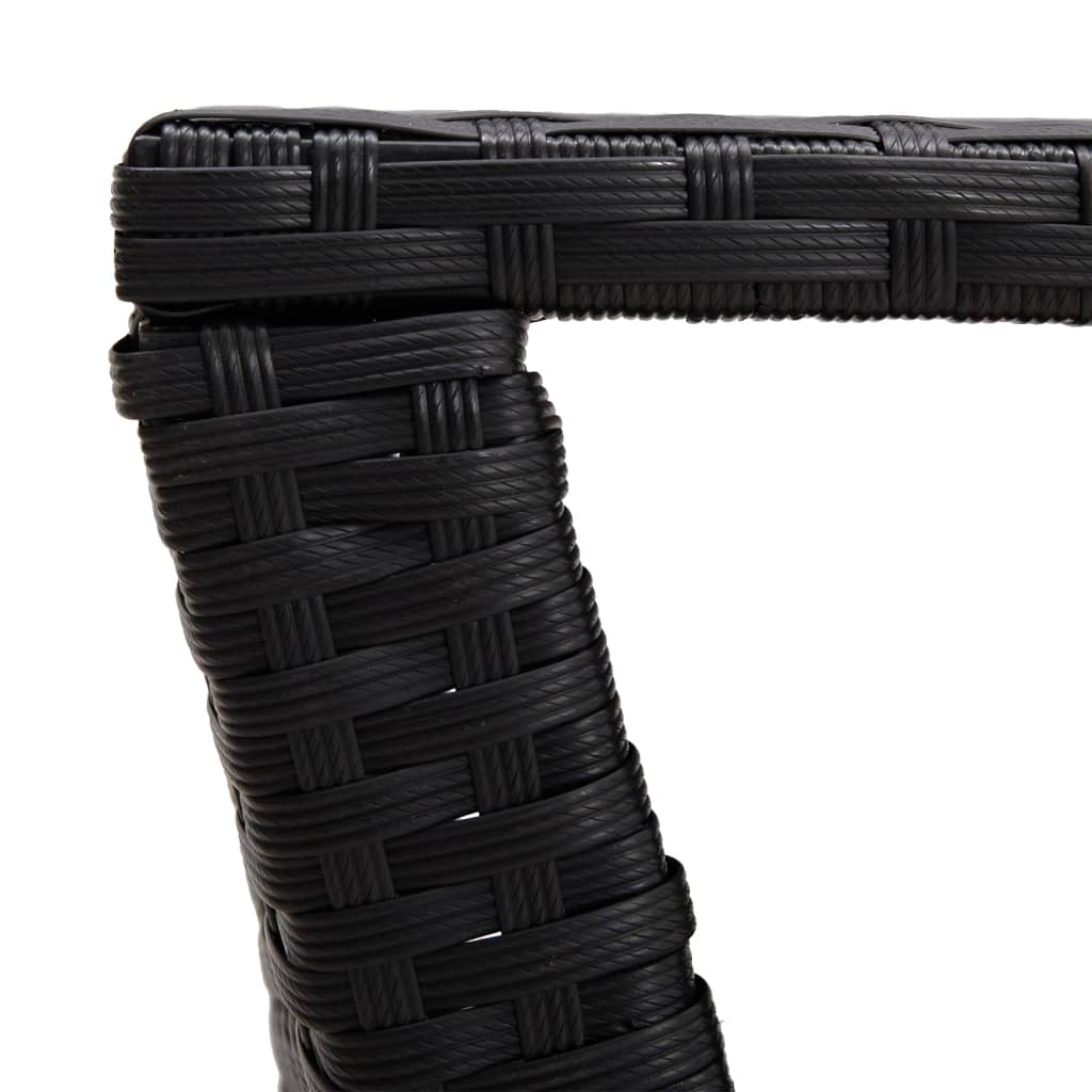 Tavolino Nero 100x50x40 cm in Polyrattan 319390