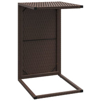 Tavolino a C Marrone 40x35x60 cm in Polyrattan 319407