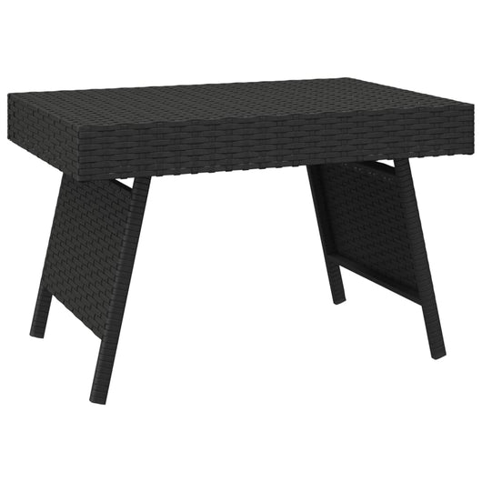 Tavolino Pieghevole Nero 60x40x38 cm in Polyrattancod mxl 78939