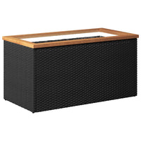 Fioriera Nera 80x40x40 cm in Polyrattancod mxl 102925