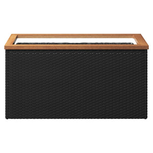 Fioriera Nera 80x40x40 cm in Polyrattancod mxl 102925