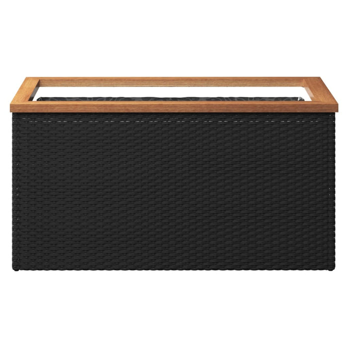 Fioriera Nera 80x40x40 cm in Polyrattancod mxl 102925
