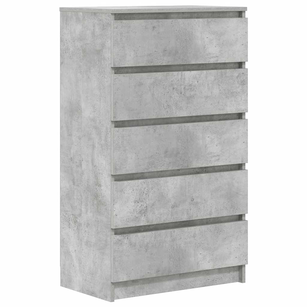 Cassettiera Grigio Cemento 60x36x103 cm in Legno Multistrato 823020