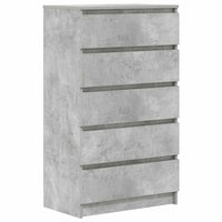 Cassettiera Grigio Cemento 60x36x103 cm in Legno Multistrato 823020