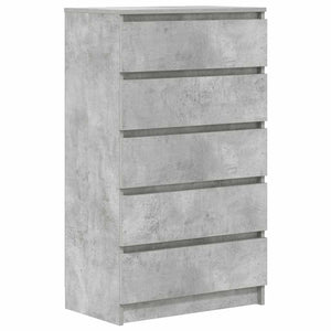 Cassettiera Grigio Cemento 60x36x103 cm in Legno Multistrato 823020