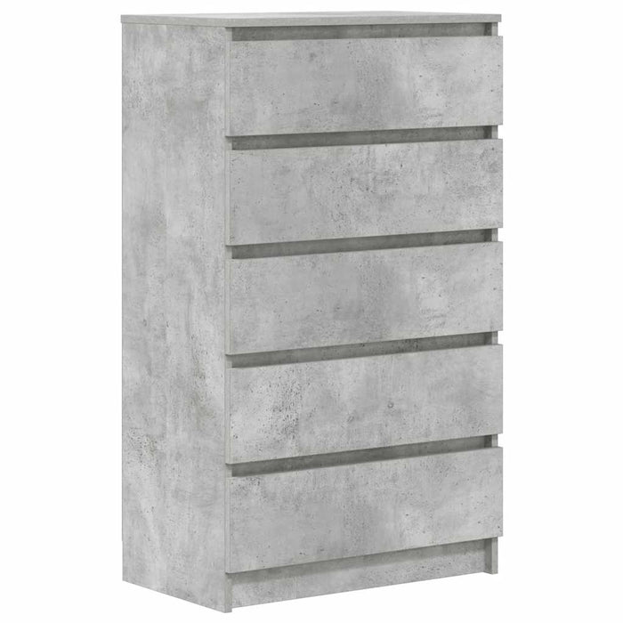 Cassettiera Grigio Cemento 60x36x103 cm in Legno Multistrato 823020