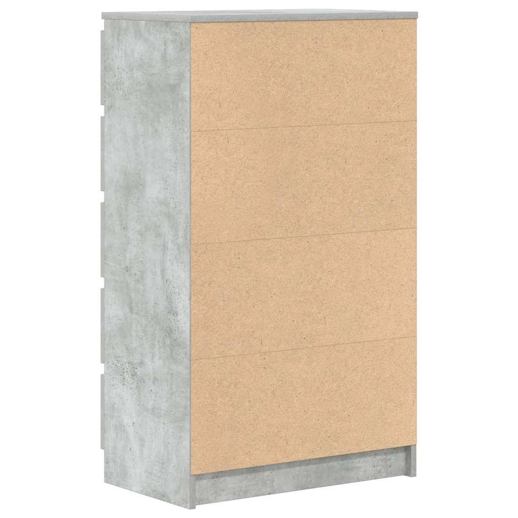 Cassettiera Grigio Cemento 60x36x103 cm in Legno Multistrato 823020