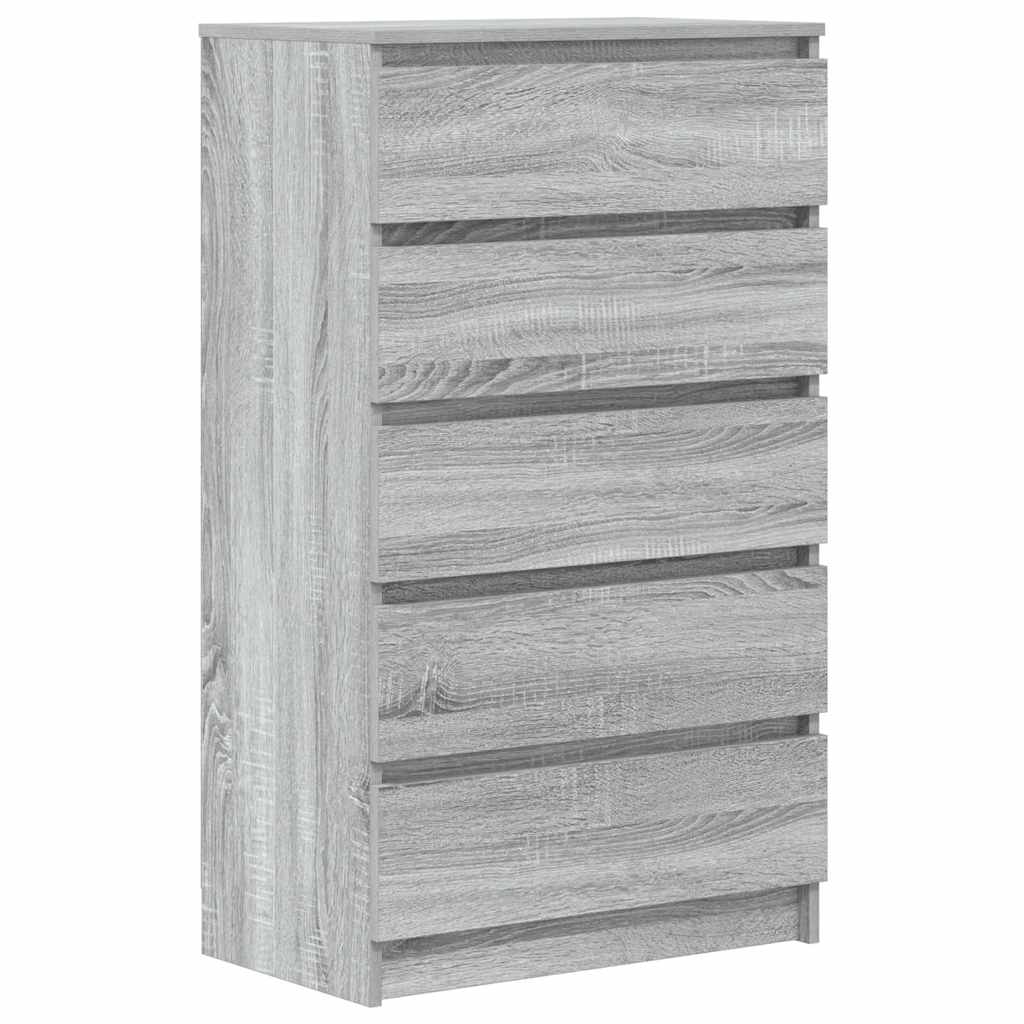 Cassettiera Grigio Sonoma 60x36x103 cm in Legno Multistrato 823022