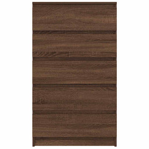 Cassettiera Rovere Marrone 60x36x103 cm in Legno Multistrato 823023