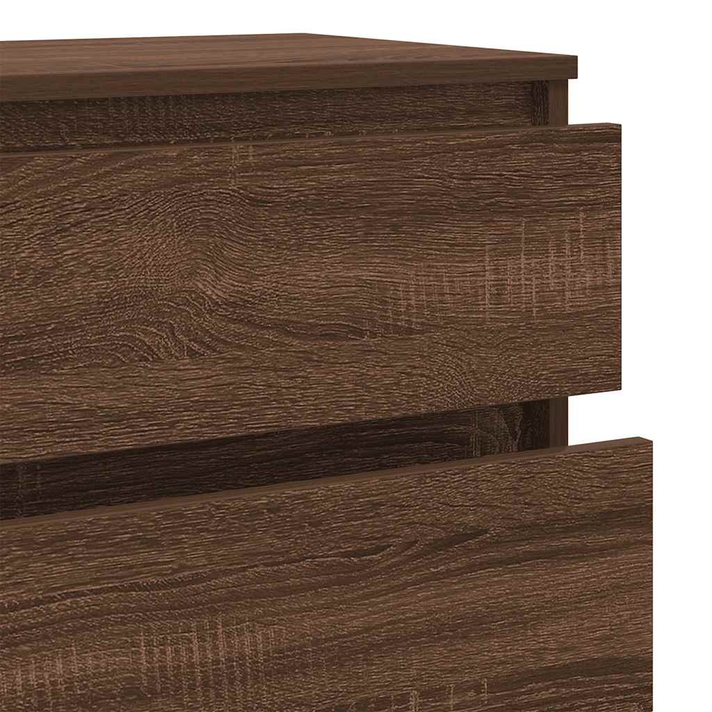 Cassettiera Rovere Marrone 60x36x103 cm in Legno Multistrato 823023