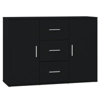 Credenza-Buffet-Armadio da cucina Nera 91x29,5x65 cm in Legno Multistrato