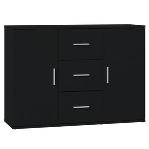 Credenza-Buffet-Armadio da cucina Nera 91x29,5x65 cm in Legno Multistrato