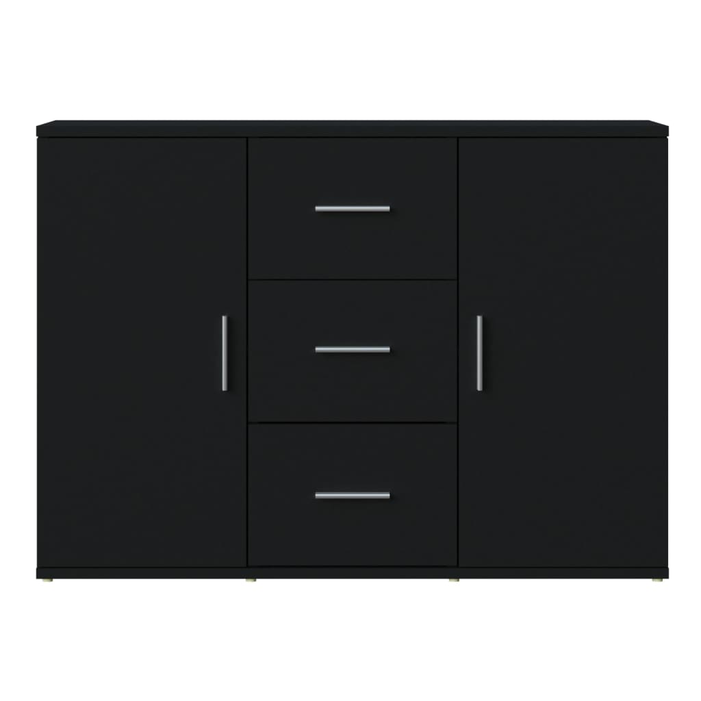Credenza-Buffet-Armadio da cucina Nera 91x29,5x65 cm in Legno Multistrato