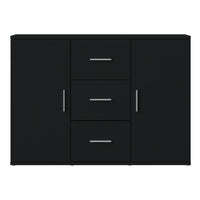 Credenza-Buffet-Armadio da cucina Nera 91x29,5x65 cm in Legno Multistrato