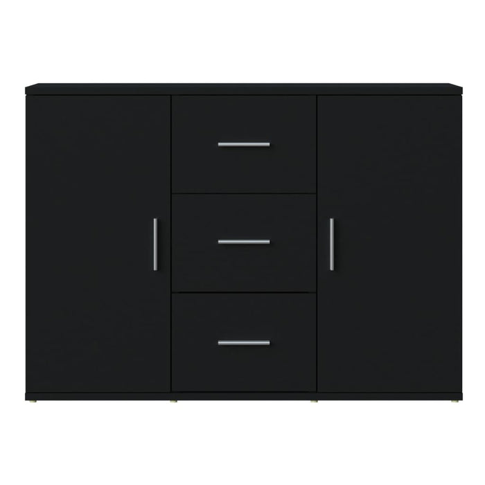 Credenza-Buffet-Armadio da cucina Nera 91x29,5x65 cm in Legno Multistrato
