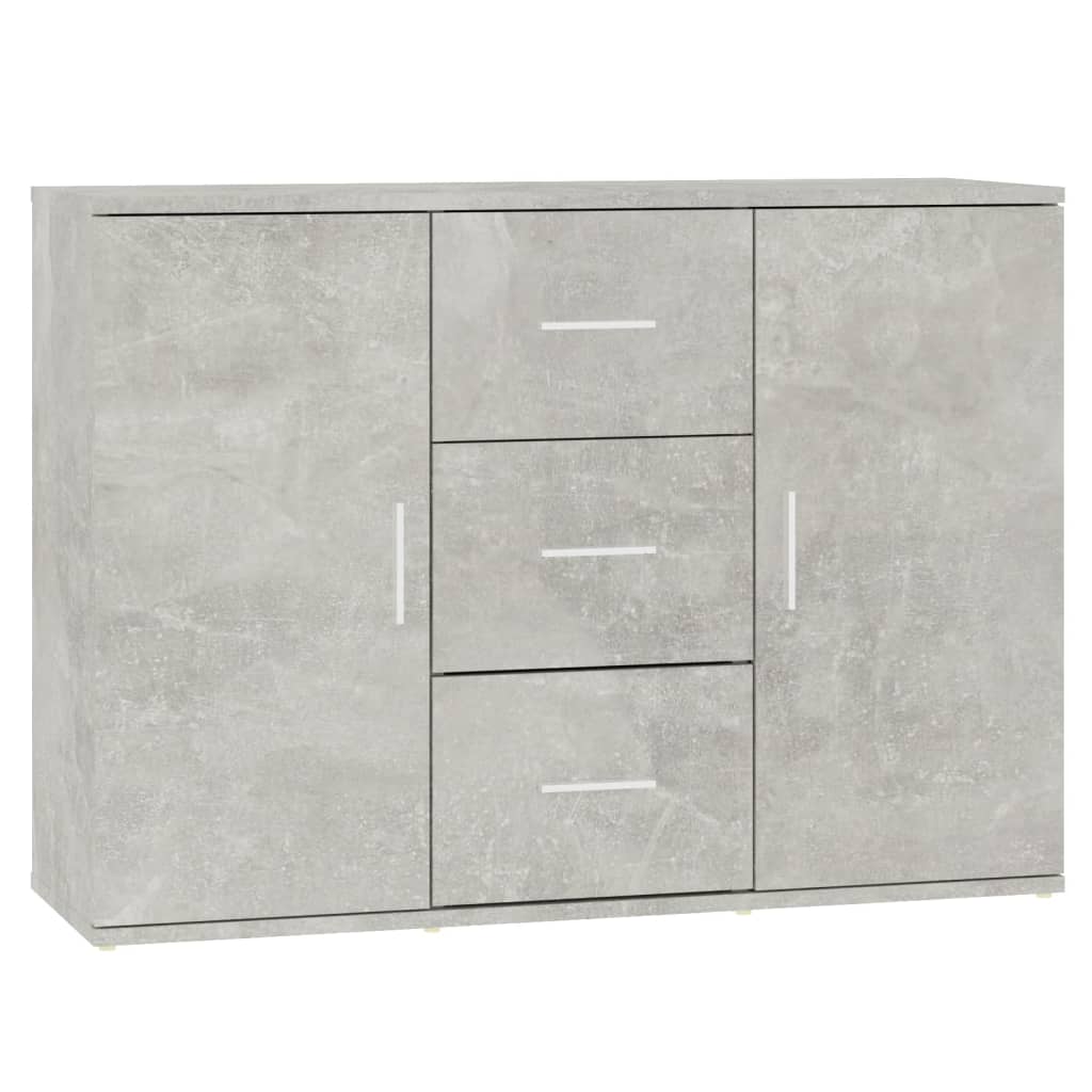 Credenza Grigio Cemento 91x29,5x65 cm in Legno Multistrato 823346