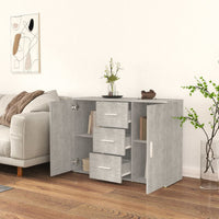 Credenza-Buffet-Armadio da cucina Grigio Cemento 91x29,5x65 cm in Legno Multistrato