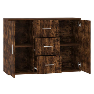 Credenza Rovere Fumo 91x29,5x65 cm in Legno Multistrato 823347