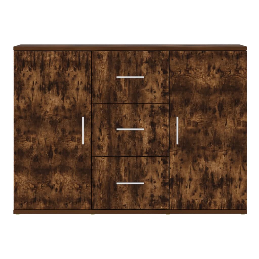 Credenza Rovere Fumo 91x29,5x65 cm in Legno Multistrato 823347