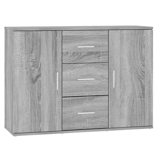 Credenza Grigio Sonoma 91x29,5x65 cm in Legno Multistrato 823348