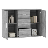 Credenza Grigio Sonoma 91x29,5x65 cm in Legno Multistrato 823348