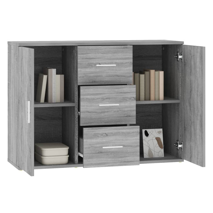 Credenza Grigio Sonoma 91x29,5x65 cm in Legno Multistrato 823348