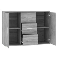 Credenza Grigio Sonoma 91x29,5x65 cm in Legno Multistrato 823348