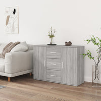 Credenza Grigio Sonoma 91x29,5x65 cm in Legno Multistrato 823348
