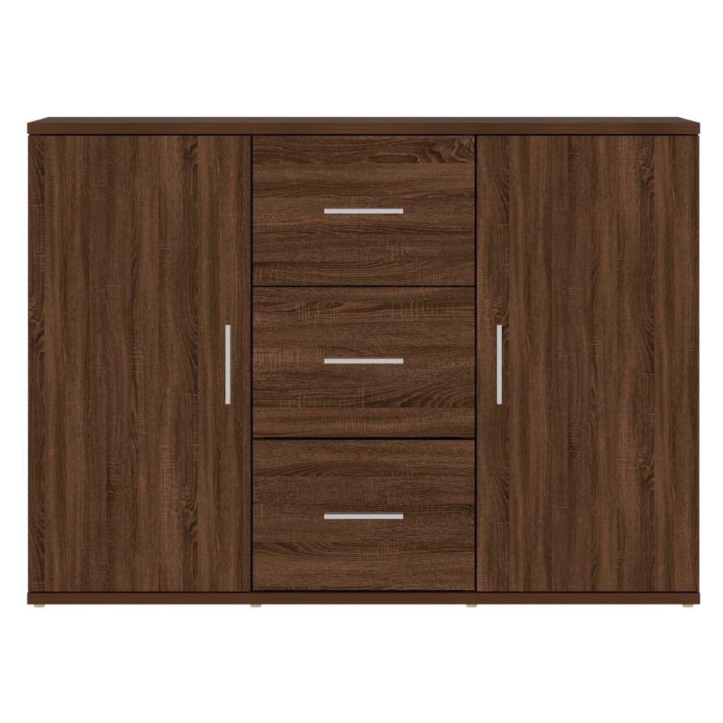 Credenza Rovere Marrone 91x29,5x65 cm in Legno Multistrato 823349