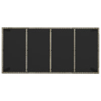 Tavolo da Giardino Piano in Vetro Grigio 190x90x75cm Polyrattan 319904