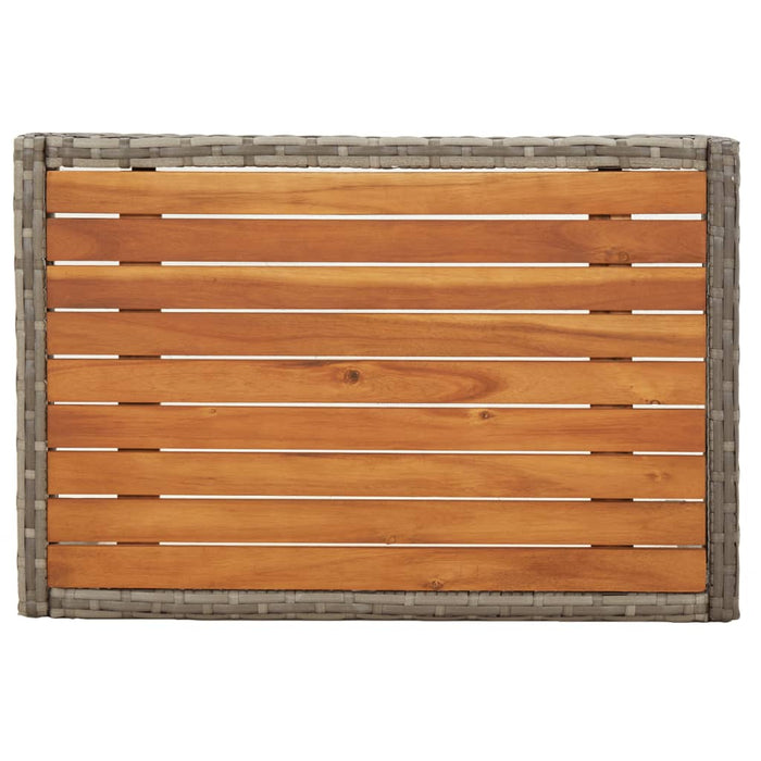 Set Divani da Giardino 3 pz con Cuscini in Polyrattan Grigio cod mxl 39499