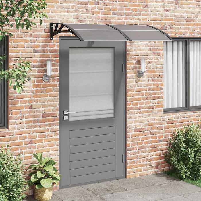 Tettoia per Porta Nera 150x100 cm Policarbonato cod mxl 54062