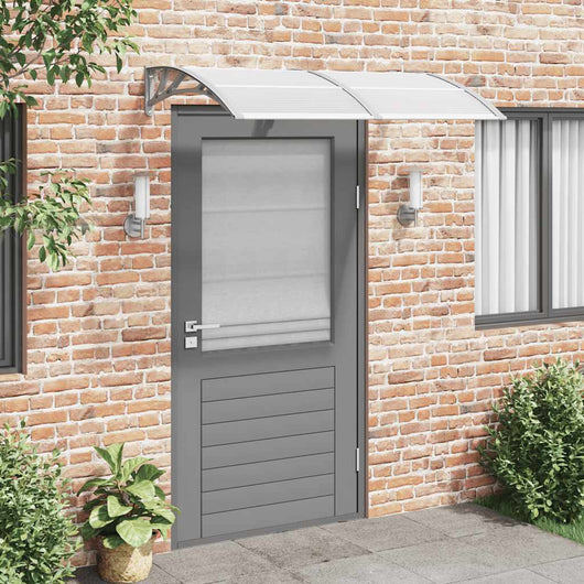 Tettoia per Porta Grigia 150x80 cm Policarbonato cod mxl 14968