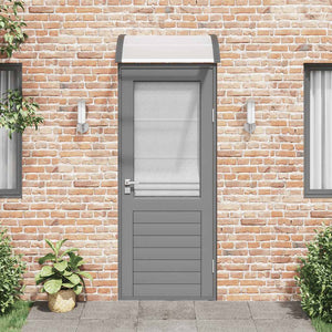 Tettoia per Porta Nero e Trasparente 80x75 cm in Policarbonato