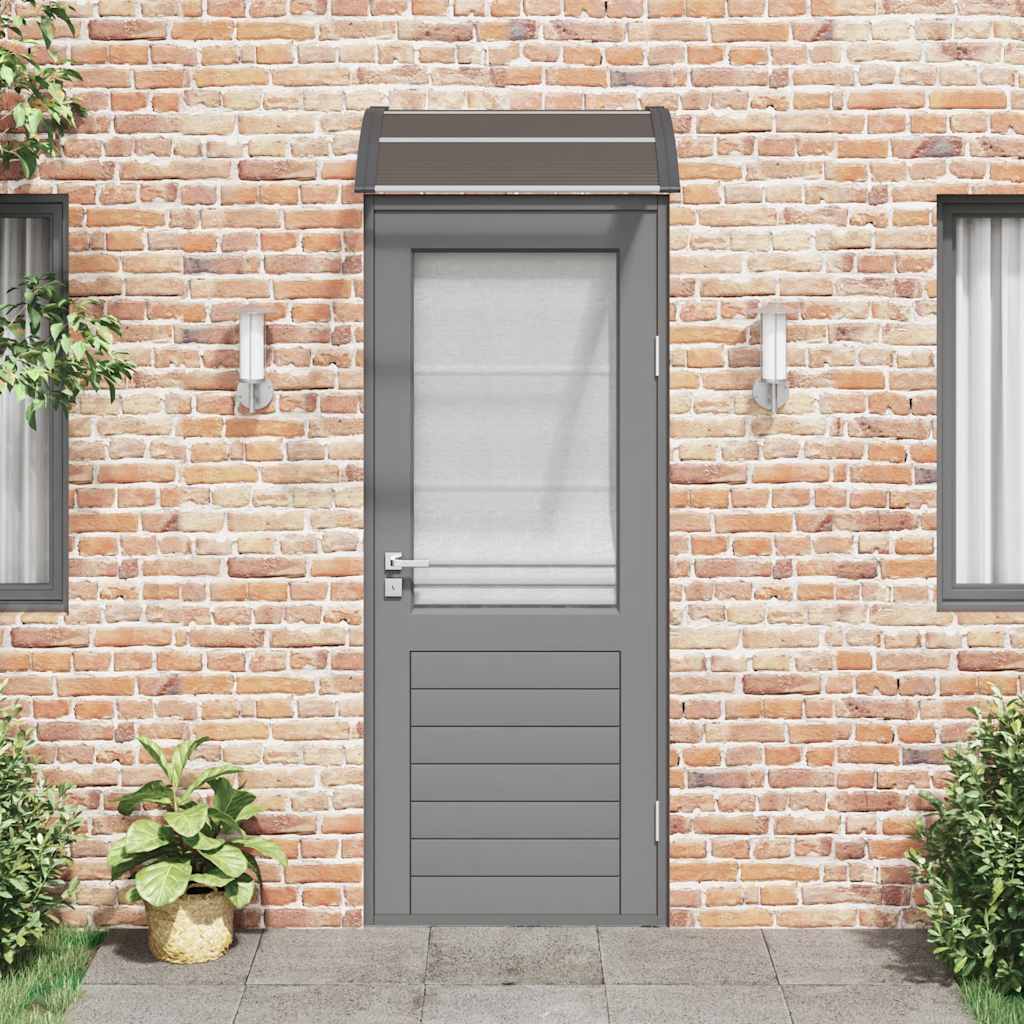 Tettoia per Porta Nera 80x75 cm Policarbonatocod mxl 119041