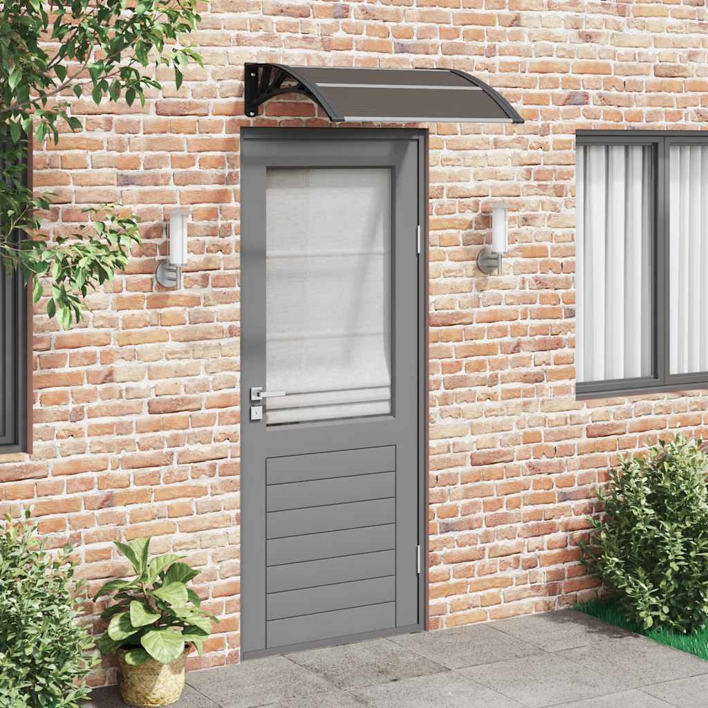 Tettoia per Porta Nera 80x75 cm Policarbonatocod mxl 119041