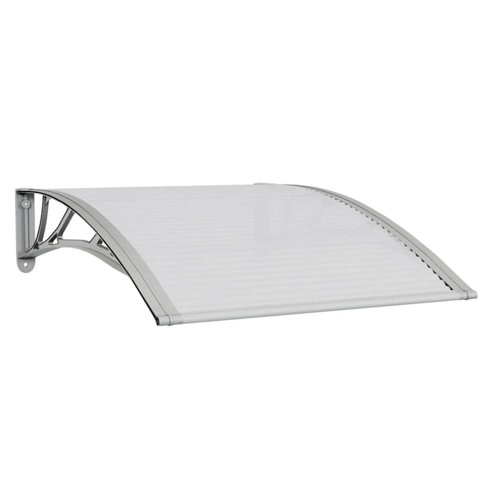 Pensilina per porta grigia e trasparente 100x75 cm in policarbonato 153589