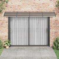 Tettoia per Porta Nero e Trasparente 350x75 cm in Policarbonatocod mxl 119042