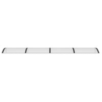 Tettoia per Porta Nero e Trasparente 400x75 cm in Policarbonato 153597