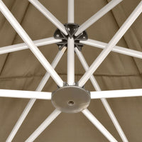 Tendone Esagonale Pieghevole Pop-Up 3,6x3,1 m Tortora 220 g/m² 362009