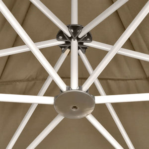 Tendone Esagonale Pieghevole Pop-Up 3,6x3,1 m Tortora 220 g/m² 362009