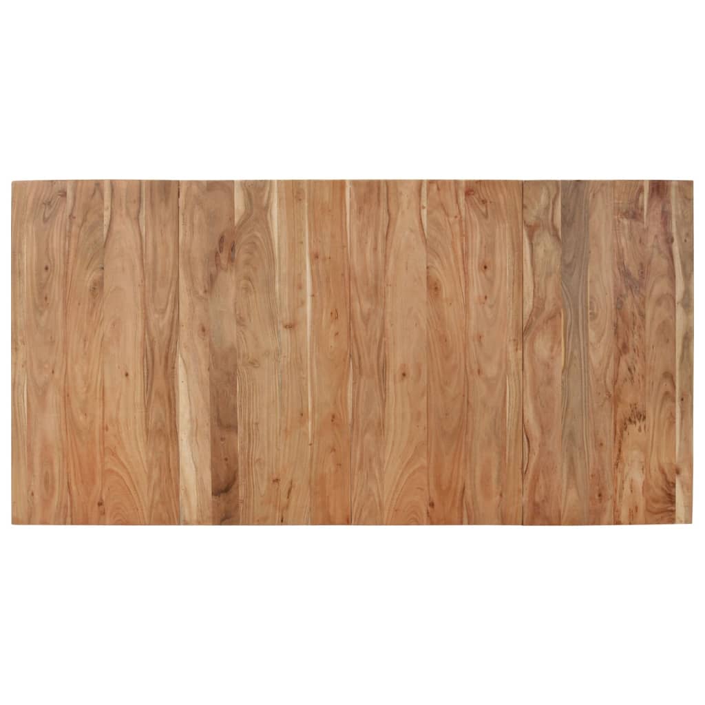 Tavolo da Pranzo Nero 180x90x77 cm in Legno Massello d'Acacia 351642