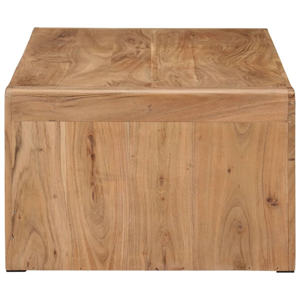 Tavolino da Salotto 110x55x35 cm in Legno Massello di Acacia