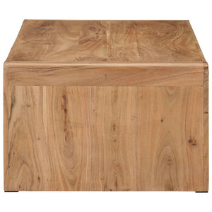 Tavolino da Salotto 110x55x35 cm in Legno Massello di Acacia