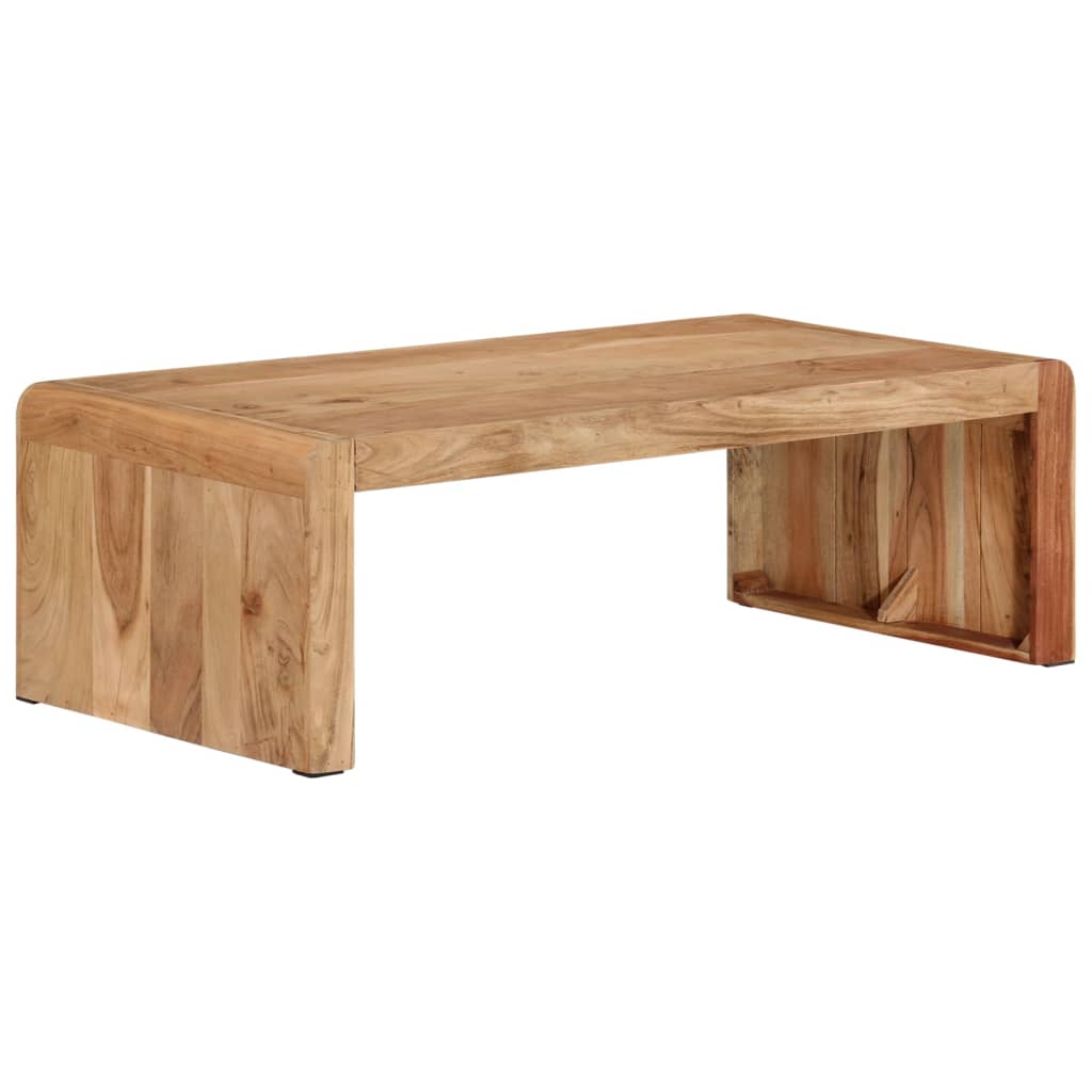 Tavolino da Salotto 110x55x35 cm in Legno Massello di Acacia