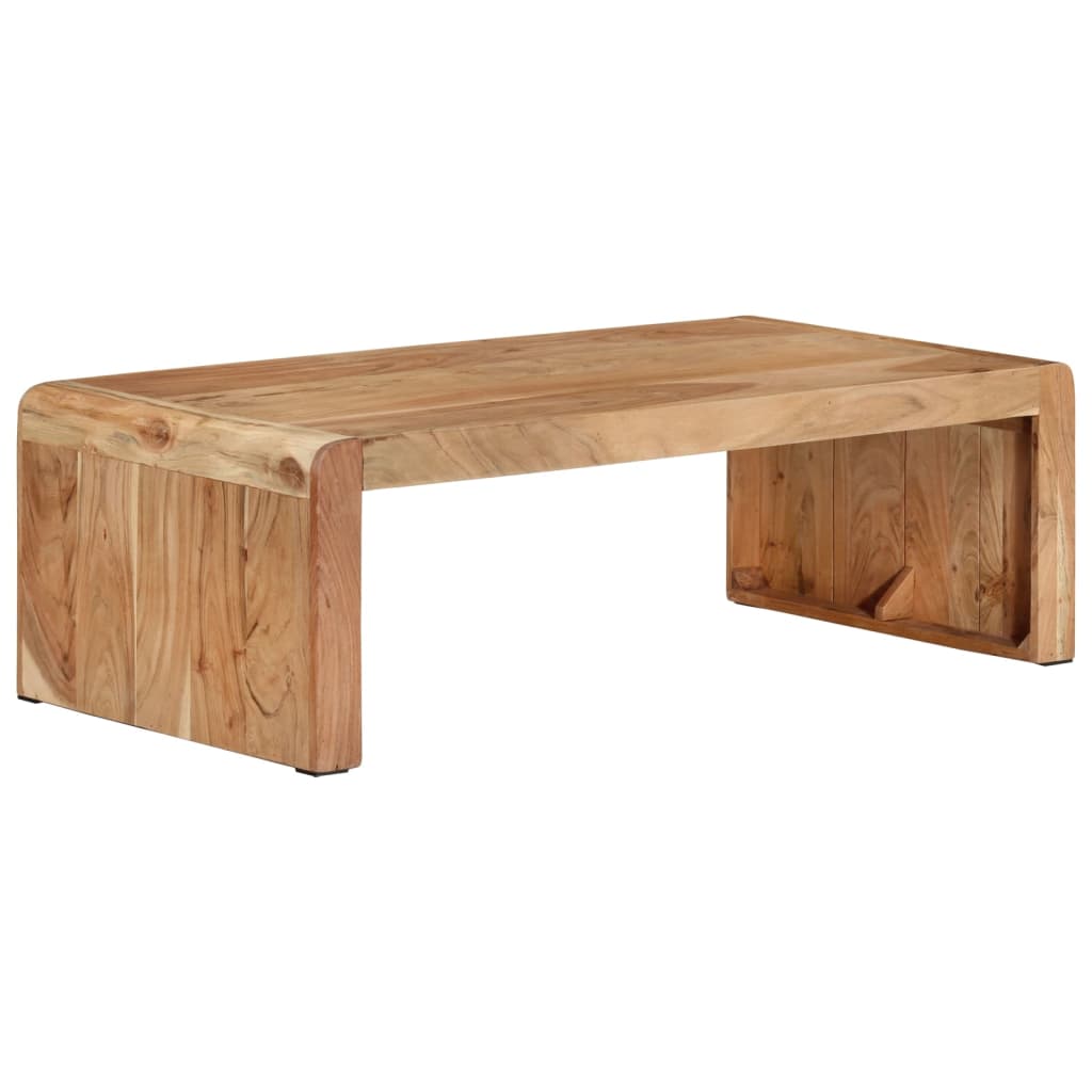 Tavolino da Salotto 110x55x35 cm in Legno Massello di Acacia