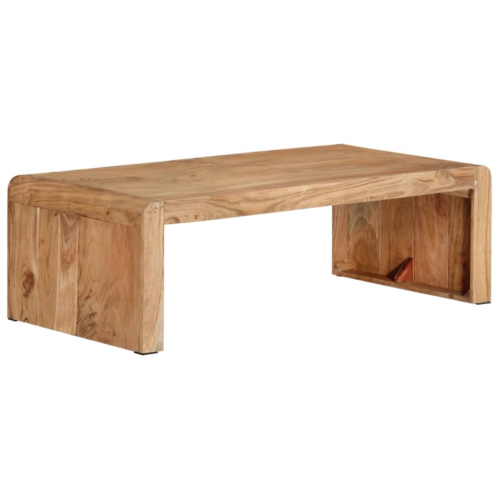 Tavolino da Salotto 110x55x35 cm in Legno Massello di Acacia