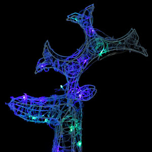 Decorazioni Natalizie Renne 2 pz 60x16x100 cm in Acrilico 3154339